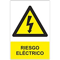 Normaluz RD35607 - Señal Adhesiva Riesgo Eléctrico Adhesivo de Vinilo 15 x 20 cm- Amarillo